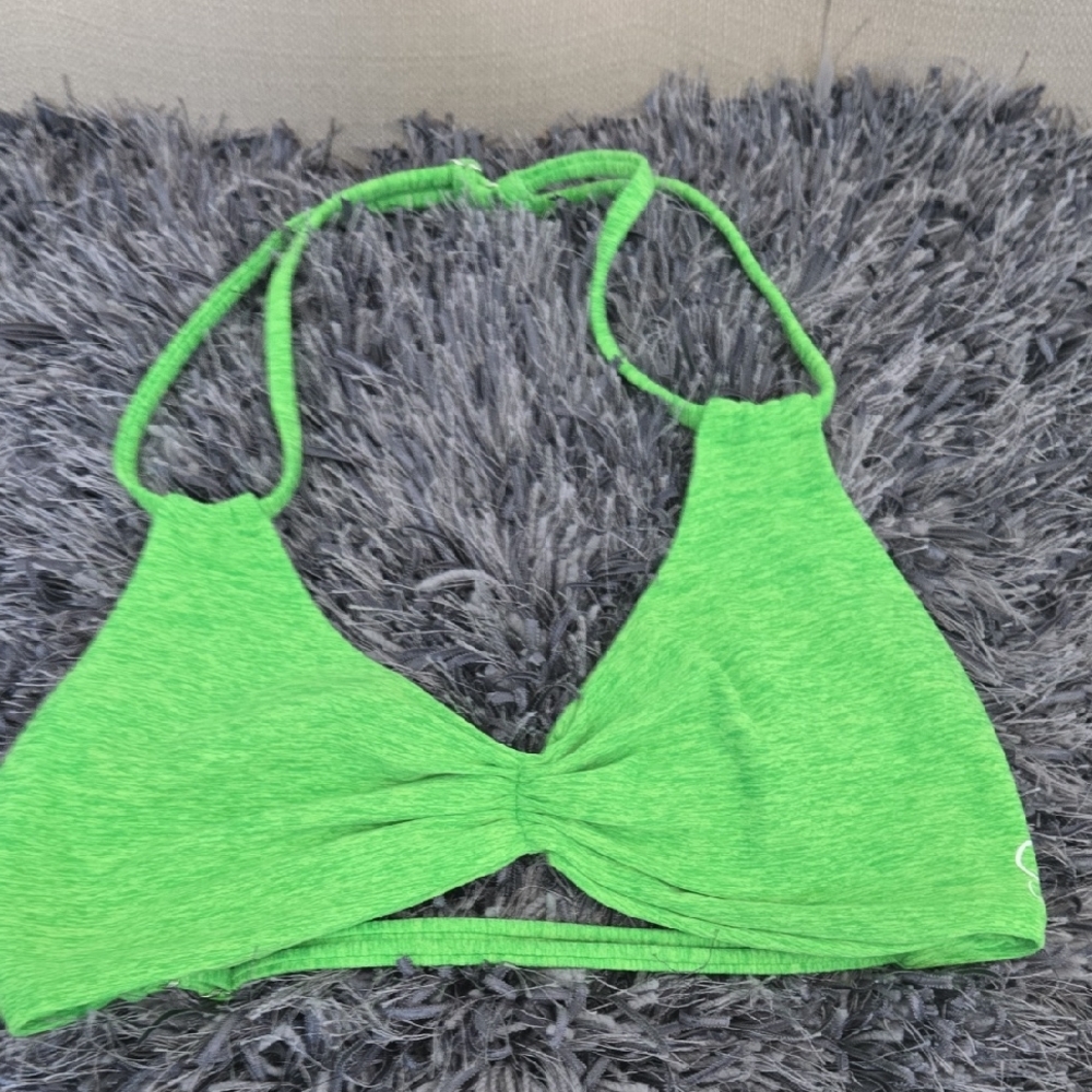 Green Halter Bikini Top